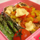 Spaghetti with Asparagus Bento