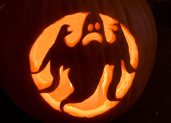 Scary Ghost Pumpkin