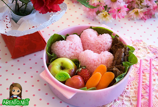 Pink Hearts Bento