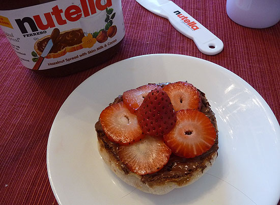 English Muffin with Strawberries