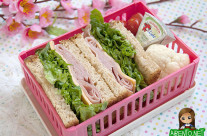 Simple Ham Sammie Bento