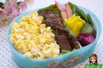 Kalbi with Scrambled Eggs Bento